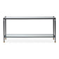 Javana - Glass / Iron Console Table - Brass,Bronze