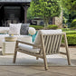Strapped - Outdoor Lounge Chair - Light Brown / Pearl Silver