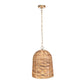 Rotorua - 1 Light Sea Grass Pendant - Light Brown