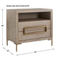 Alessia - Modern Side Table - Light Oak