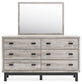 Vessalli - Dresser And Mirror - Gray
