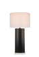Monolith Aura Metal & Marble Table Lamp (Set of 2) - Matte Black / White Marble