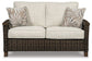 Paradise Trail - Loveseat w/Cushion - Medium Brown