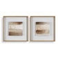 Between Lines - Abstract Painting (Set of 2) - Brown / White
