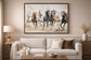 Thundering Herd Hand-Embellished Canvas In Frame - Brown / Bronze