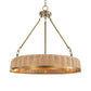 Ladakh - 9 Light Round Wicker Pendant - Gold