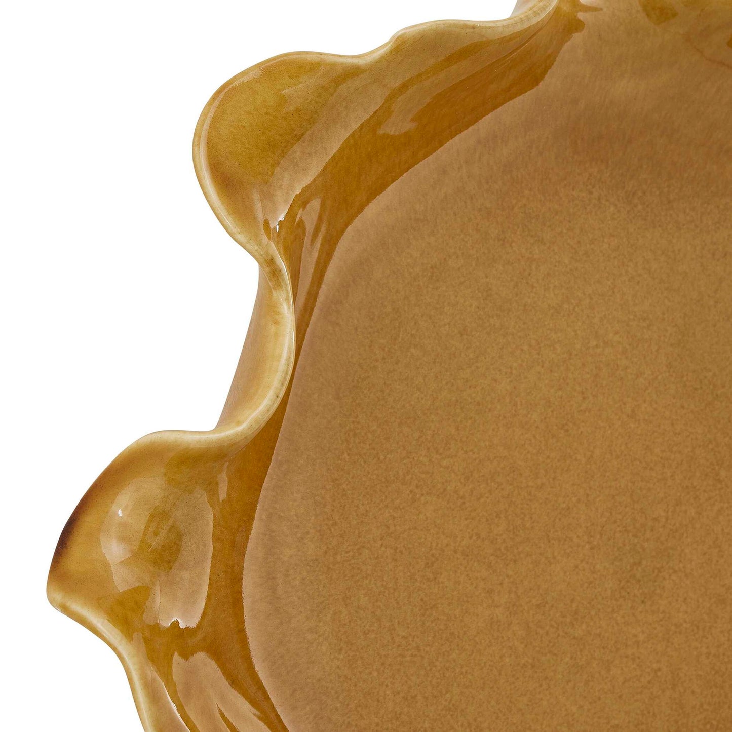 Golden Crest Ruffle - Indoor-Outdoor Bowl - Brown