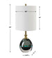 Enigma - Teal Blue Glass Buffet Lamp
