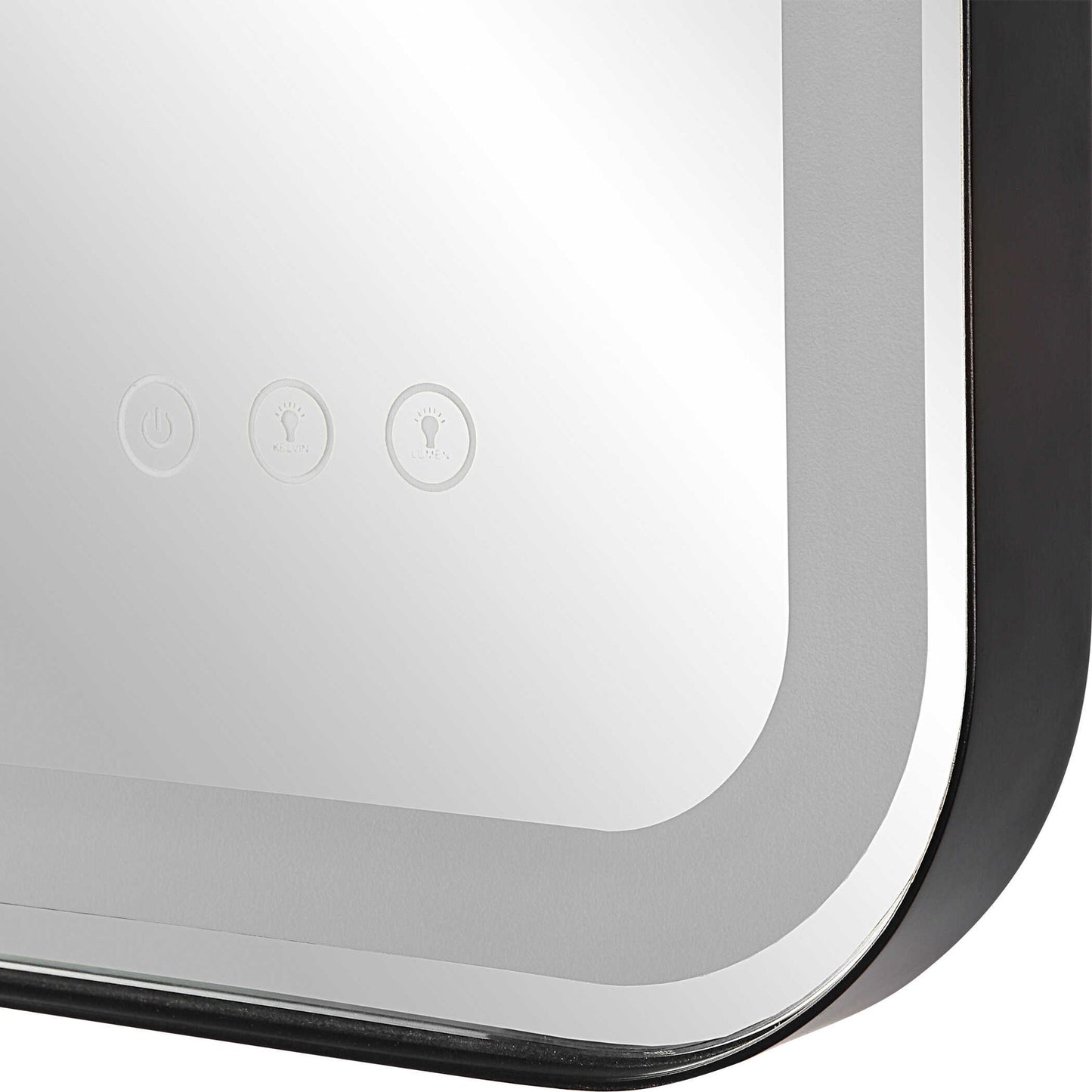 Crofton - Vanity Mirror - Black & Pearl Silver