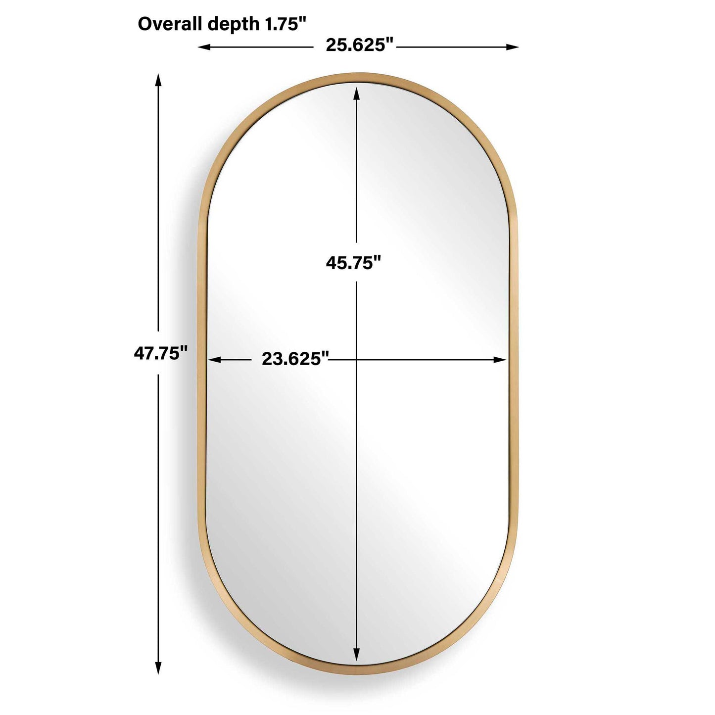 Torrado - Oval Mirror - Brass