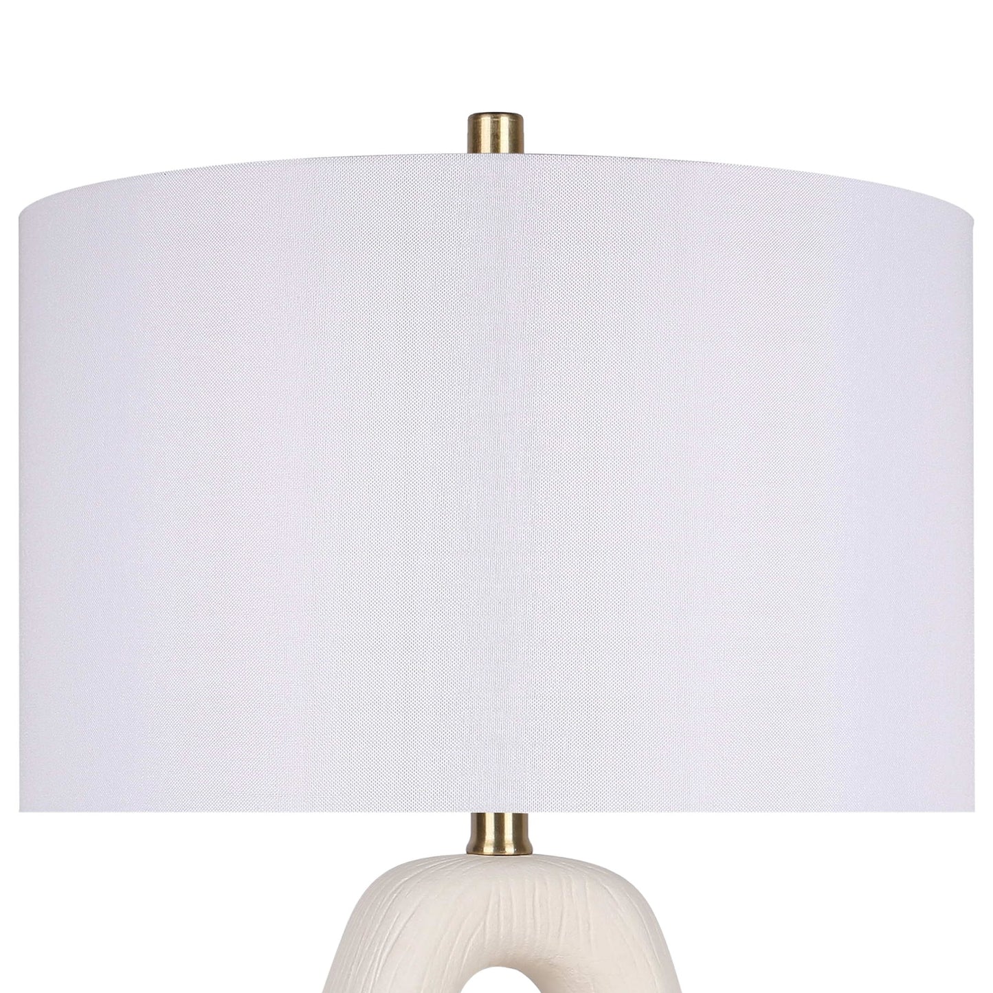 "Serenity Loop" Ceramic Table Lamp (Set of 2) - Textured White