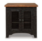 Valebeck - Rectangular End Table - Black / Brown
