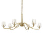 Barcelona - 6 Light Brass Chandelier - Gold