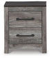 Bronyan - Two Drawer Night Stand - Dark Gray