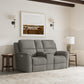 Henry - Power Reclining Loveseat With Console & Power Headrests & Lumbar