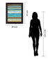 Azure Rhythm - 28" x 34" Framed Wall Art - Light Blue
