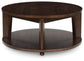 Korestone 2 - Round Cocktail Table - Dark Brown