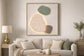 Earthen Forms I Hand-Painted LED Canvas In Frame - Ivory / Sage