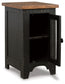 Valebeck - Chair Side End Table - Black / Brown