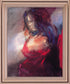 Ember Muse - 28" x 34" Framed Wall Art - Red