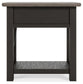 Tyler Creek - Chair Side End Table - Black / Gray