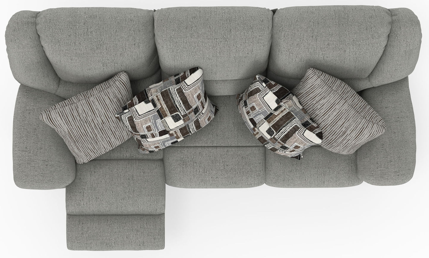 Trifecta - Sofa With 3 Recliners and Drop Down Table