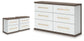 Kendanport - 3 Pc. - Dresser And 2 Nightstands - Brown / White
