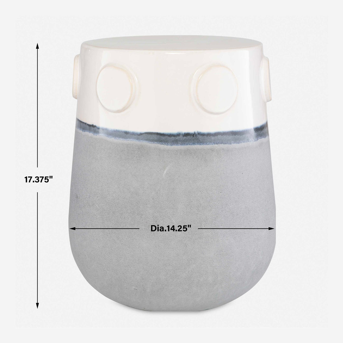 Mulvane - Ceramic Garden Stool - Gray