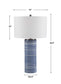 Montauk - Striped Table Lamp - Blue