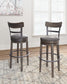 Caitbrook - Tall UPH Swivel Barstool - Gray