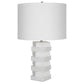 Ascent - White Geometric Table Lamp