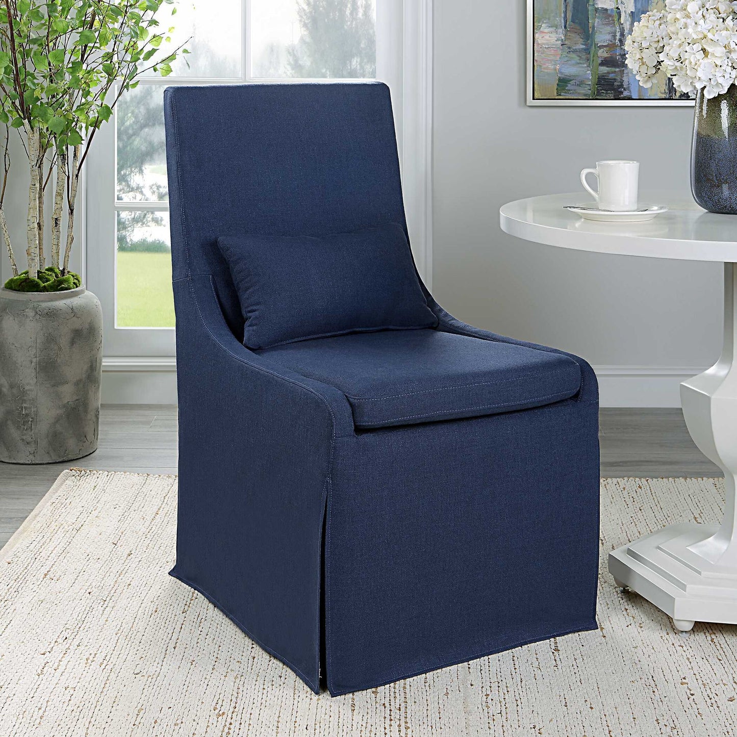 Coley - Armless Chair - Blue