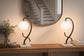 Lunar Loop Metal & Marble Accent Lamp (Set of 2) - Matte Black / White