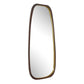 Zachari - Asymmetrical Tall Mirror - Gold / Woodtone