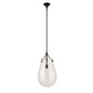 Dewdrop - 1 Light Glass Shade Pendant - Black