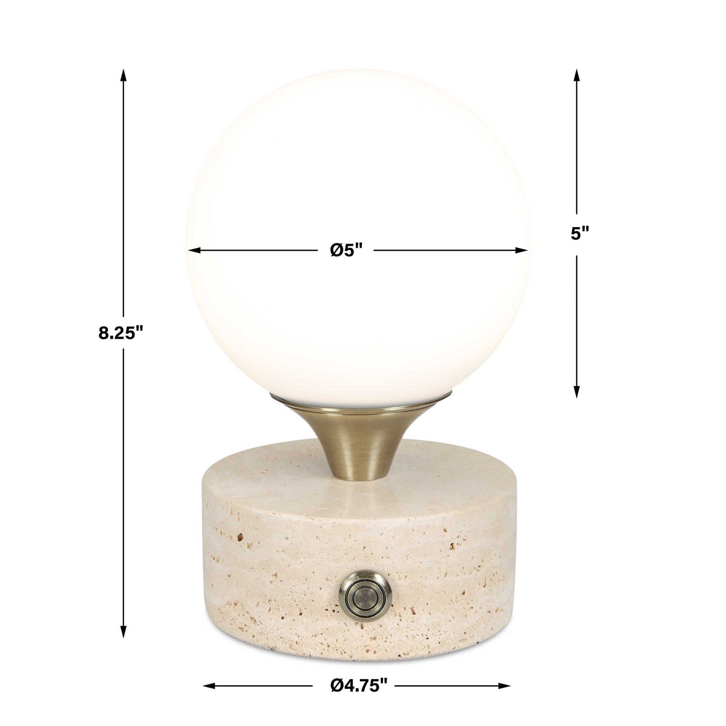 Abril - Rechargeable LED Accent Lamp - Brass,Gold
