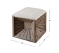 Jia - Wooden Ottoman - Light Brown