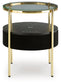 Nedman - Accent Table With Speaker - Black / Gold Finish