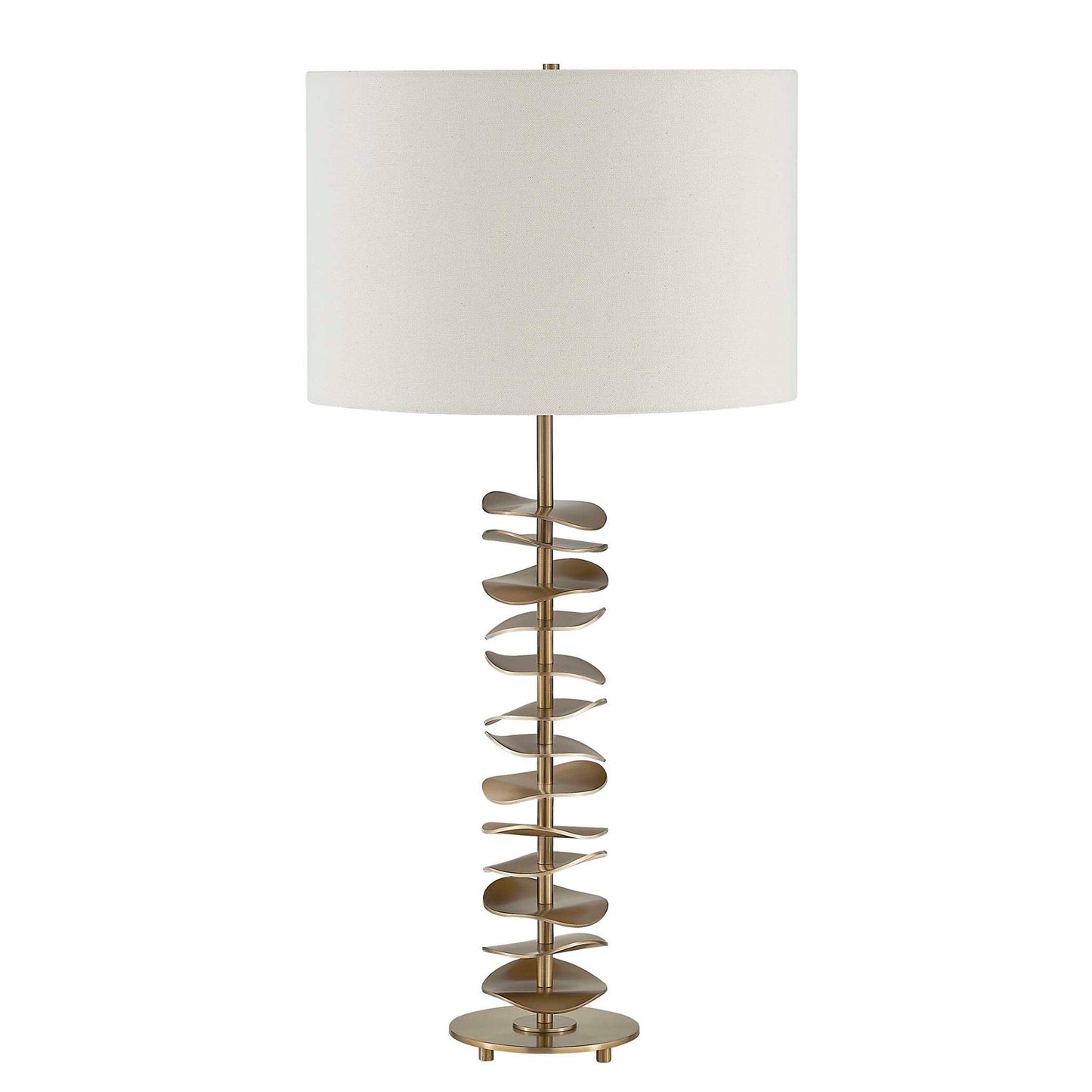 Akoa - Metal Disc Table Lamp - Brass,Gold