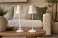 "Eclipse Aura II" Rechargeable LED Metal Accent Lamp (Set of 2) - White