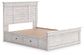 Makidern - Panel Storage Bed With 2 Under Bed Storage Units