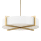 Cresson - 4 Light Drum Pendant - White / Gold