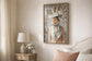 Garden Hare I Hand-Embellished Canvas In Frame - Antique Gold / Blush