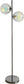 "Celestial Radiance" Metal Floor Lamp With Iridescent Glass Globes - Gun Metal Iridescent Glass