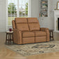 Felix - Power Reclining Loveseat With Console, Power Headrest, Lumbar, Heat & Massage