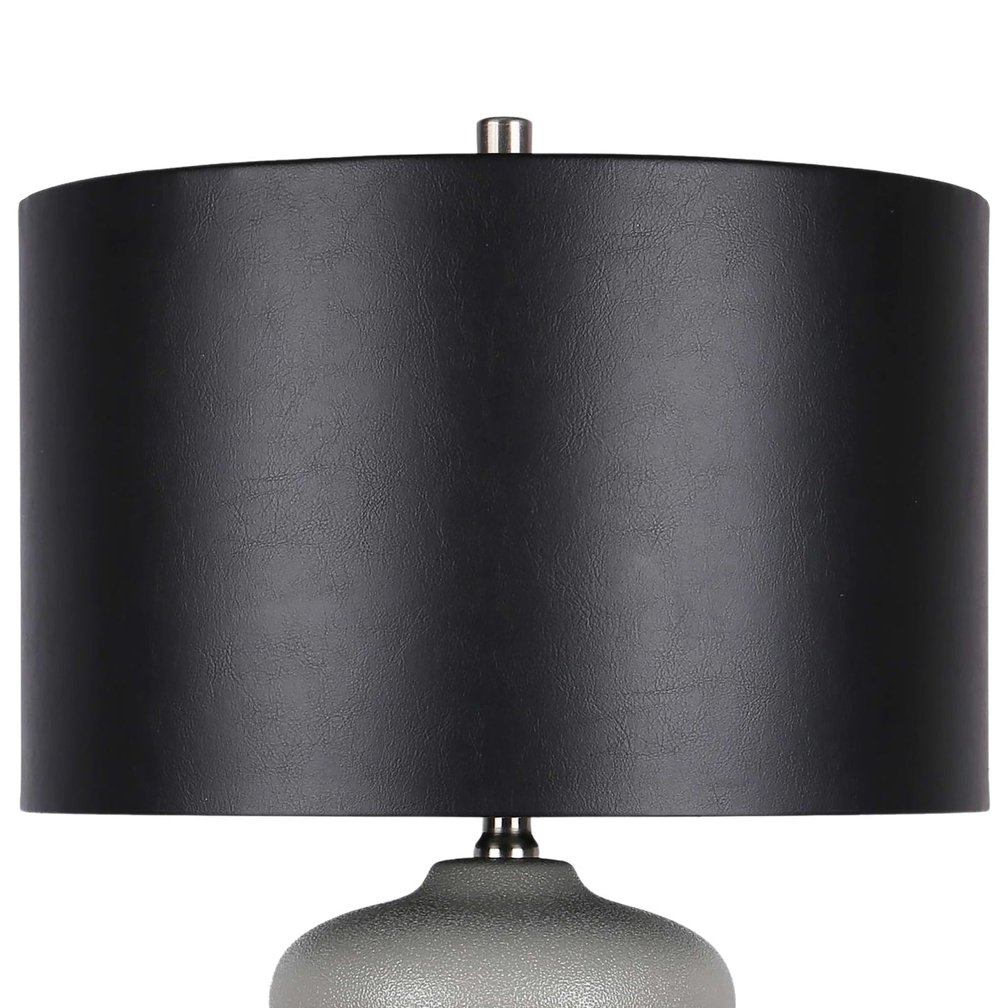 "Echo Essence" Ceramic Table Lamp - Textured Gray