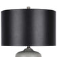 "Echo Essence" Ceramic Table Lamp - Textured Gray