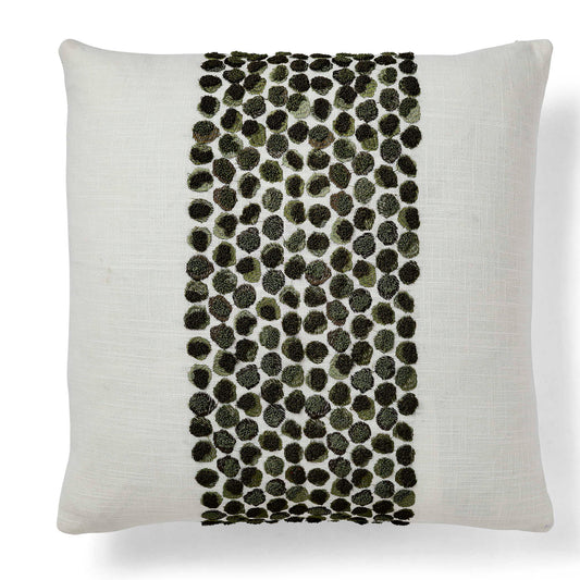 Fig Leaf - Pillow - Green / White