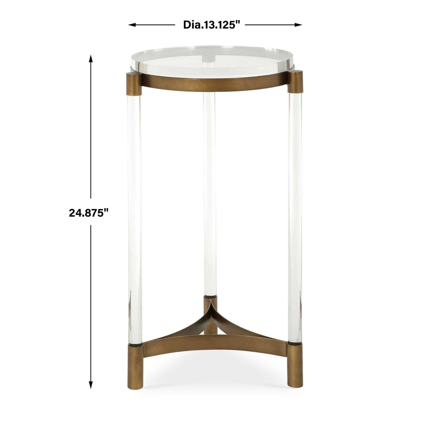 Pereira - Round Acrylic Accent Table - Bronze