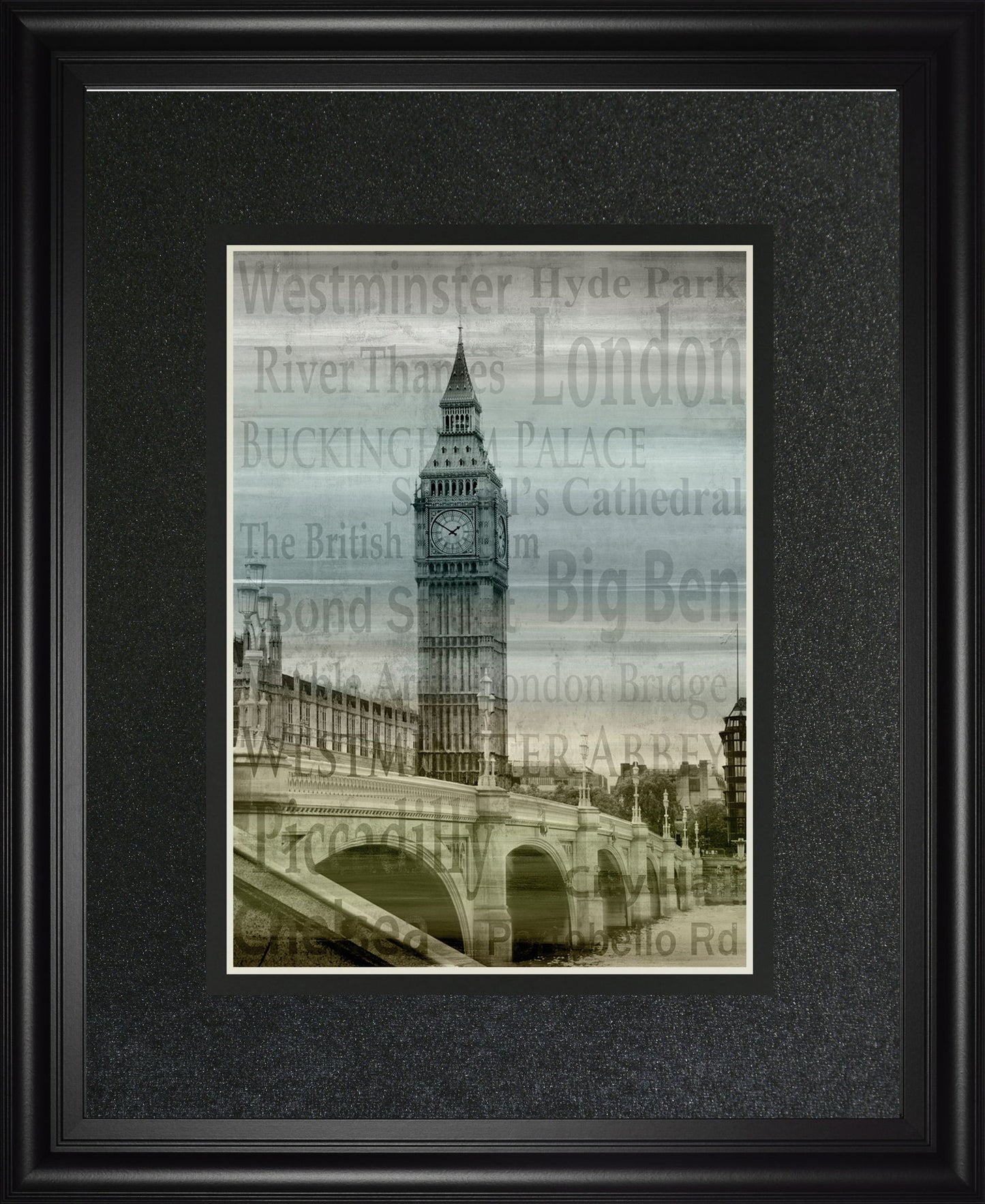 Big Ben By Alan Lambert - Framed Print Wall Art - Black